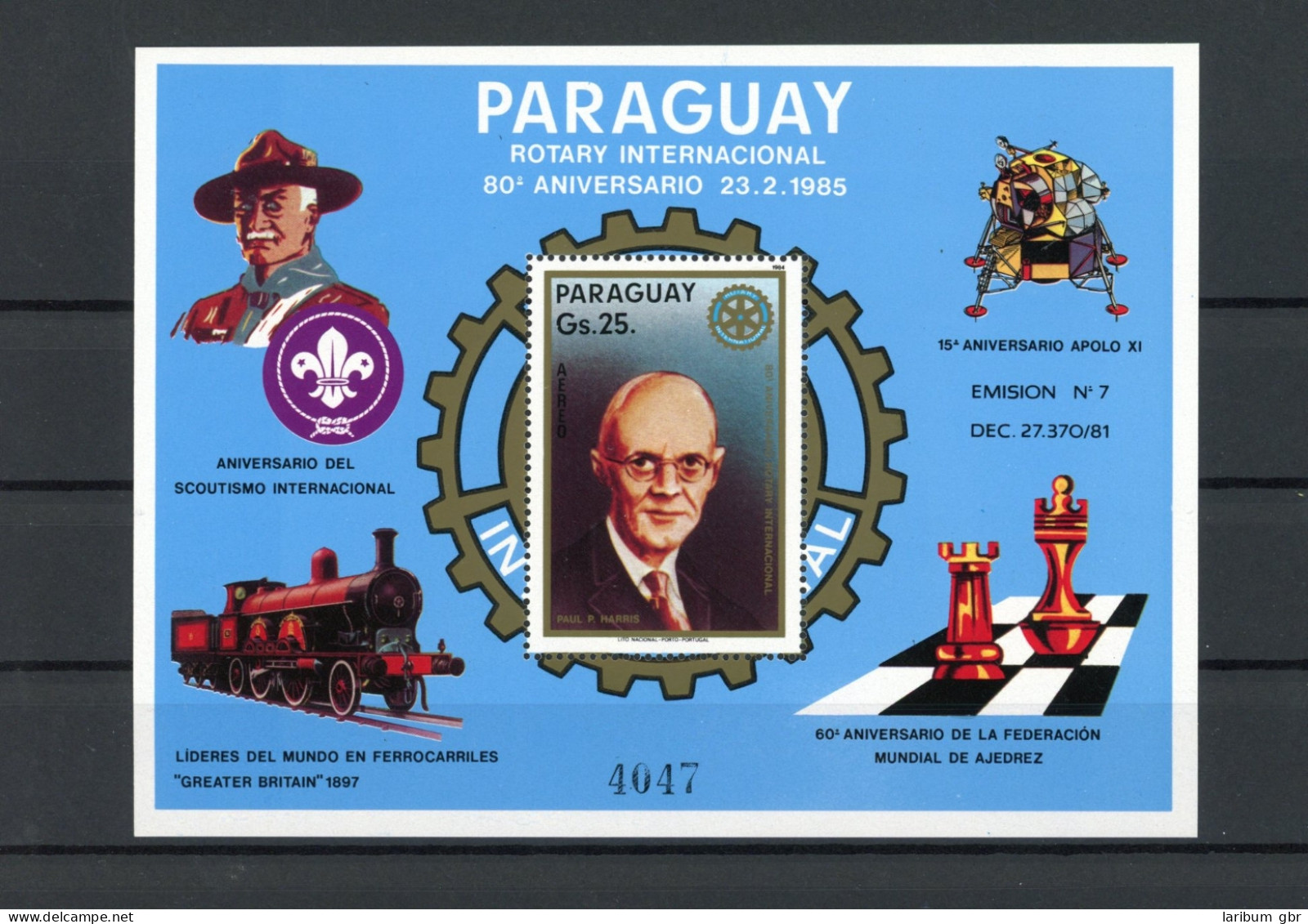 Paraguay Block 412 Gestempelt Schach #GI796 - Paraguay