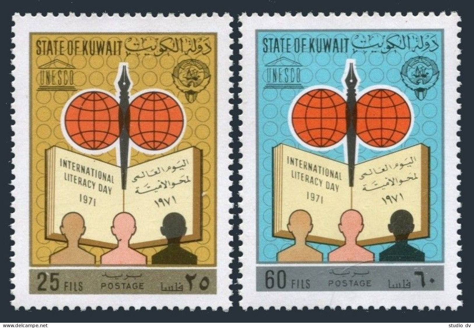 Kuwait 533-534, MNH. Michel 527-528. UNESCO Literacy Day, 1971. - Koeweit