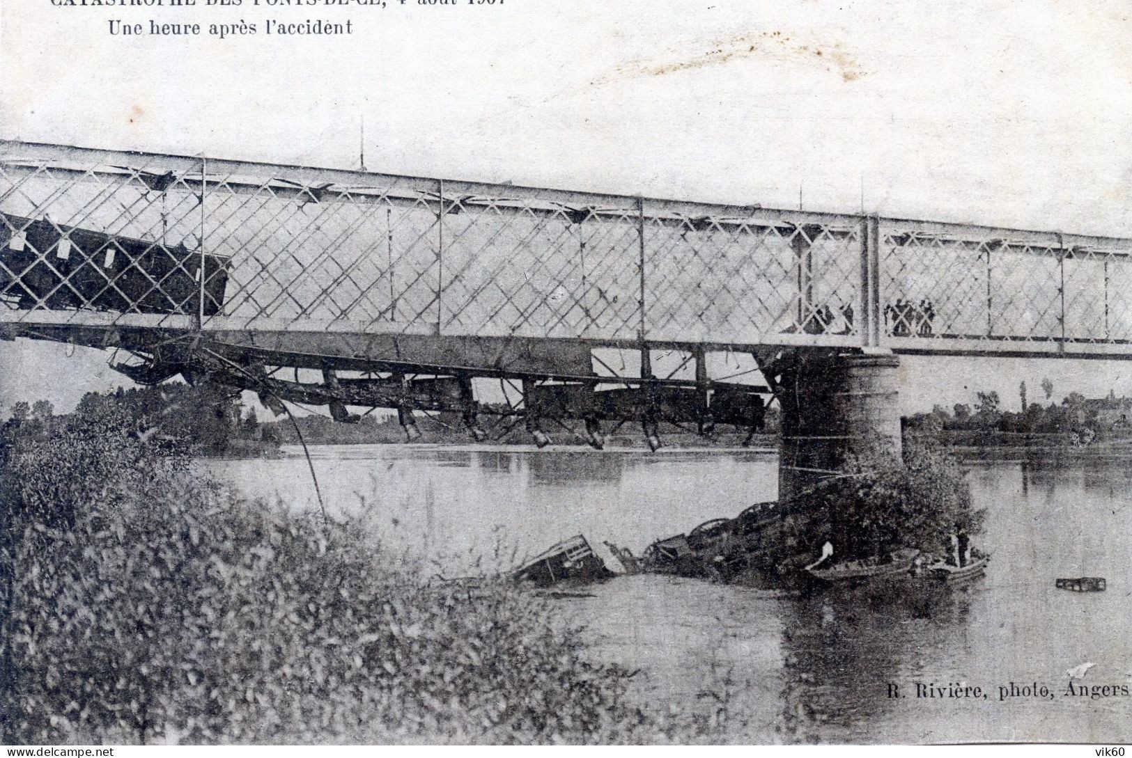 49  LES PONTS DE CE CATASTROPHE DE 1907  UNE HEURE APRES L'ACCIDENT - Les Ponts De Ce