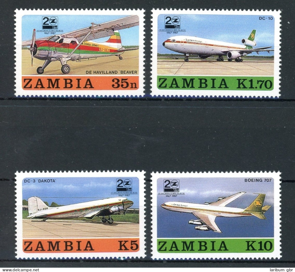 Sambia 425-428 Postfrisch Flugzeug #GI272 - Nyassaland (1907-1953)
