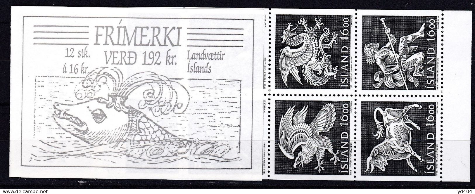 IS653– ISLANDE – ICELAND – 1988 – GUARDIAN SPIRITS - Y&T # C637 MNH 9 € - Booklets
