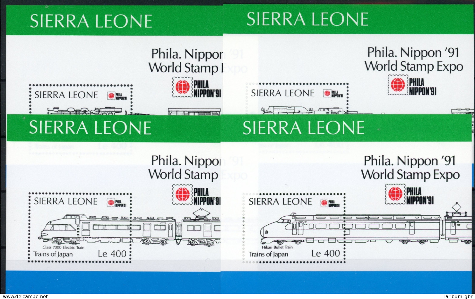 Sierra Leone Bl 155-158 Postfrisch Eisenbahn #IV487 - Sierra Leone (1961-...)