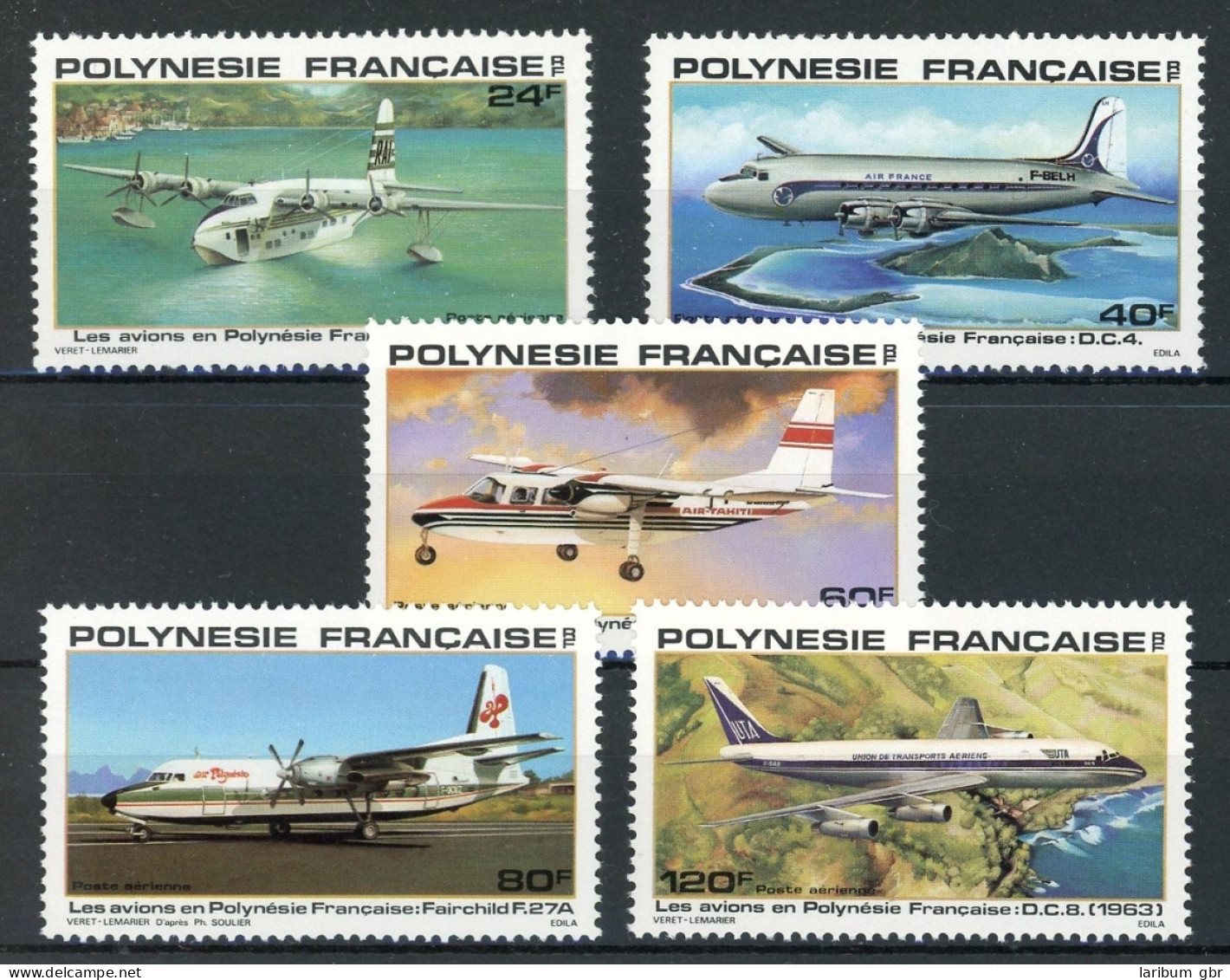 Franz. Polynesien 296-300 Postfrisch Flugzeug #GI286 - Sonstige & Ohne Zuordnung