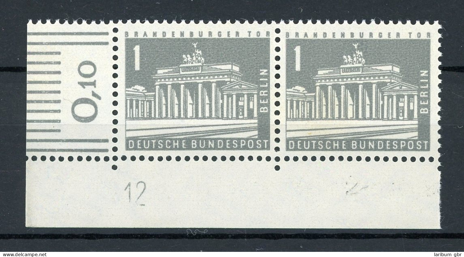 Berlin Waag. Paar Unterrand 140 Y DZ 12 Postfrisch #IT834 - Unused Stamps