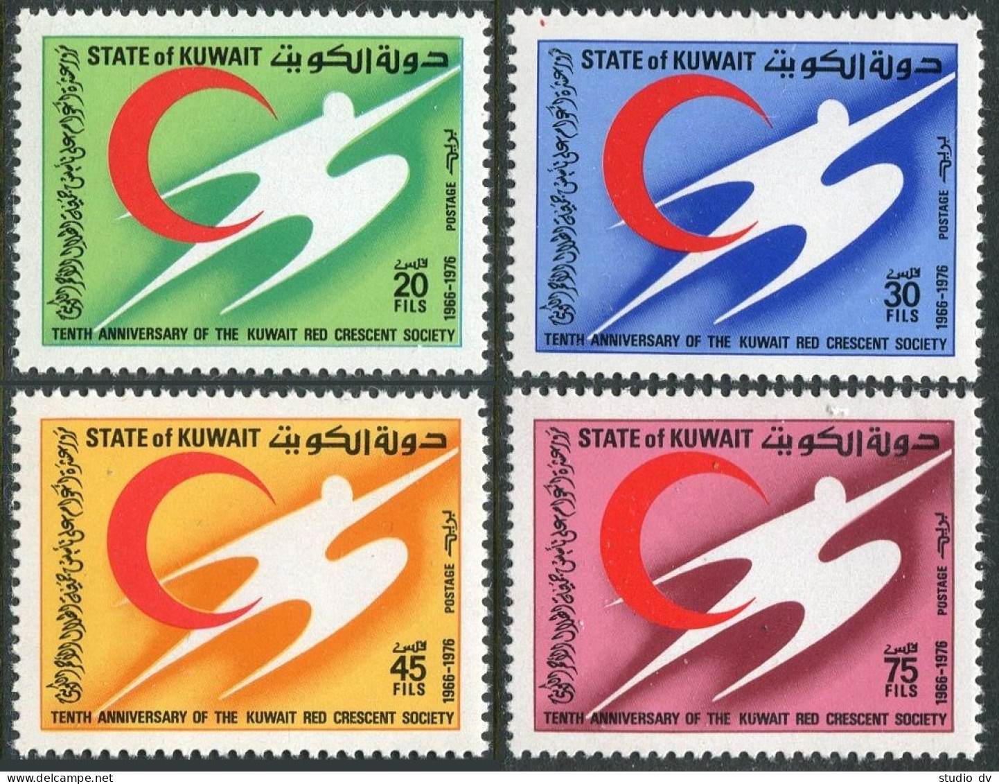 Kuwait 656-659, MNH. Michel 674-677. Red Crescent Society, 10th Ann. 1976. - Koeweit