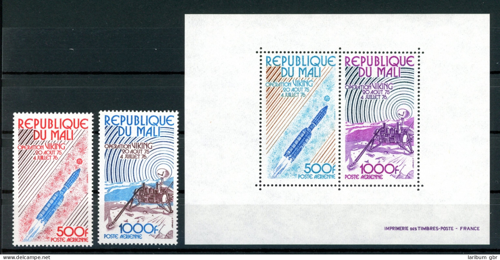 Mali 565-566 + Bl. 9 Postfrisch Viking-Programm #GE739 - Malí (1959-...)