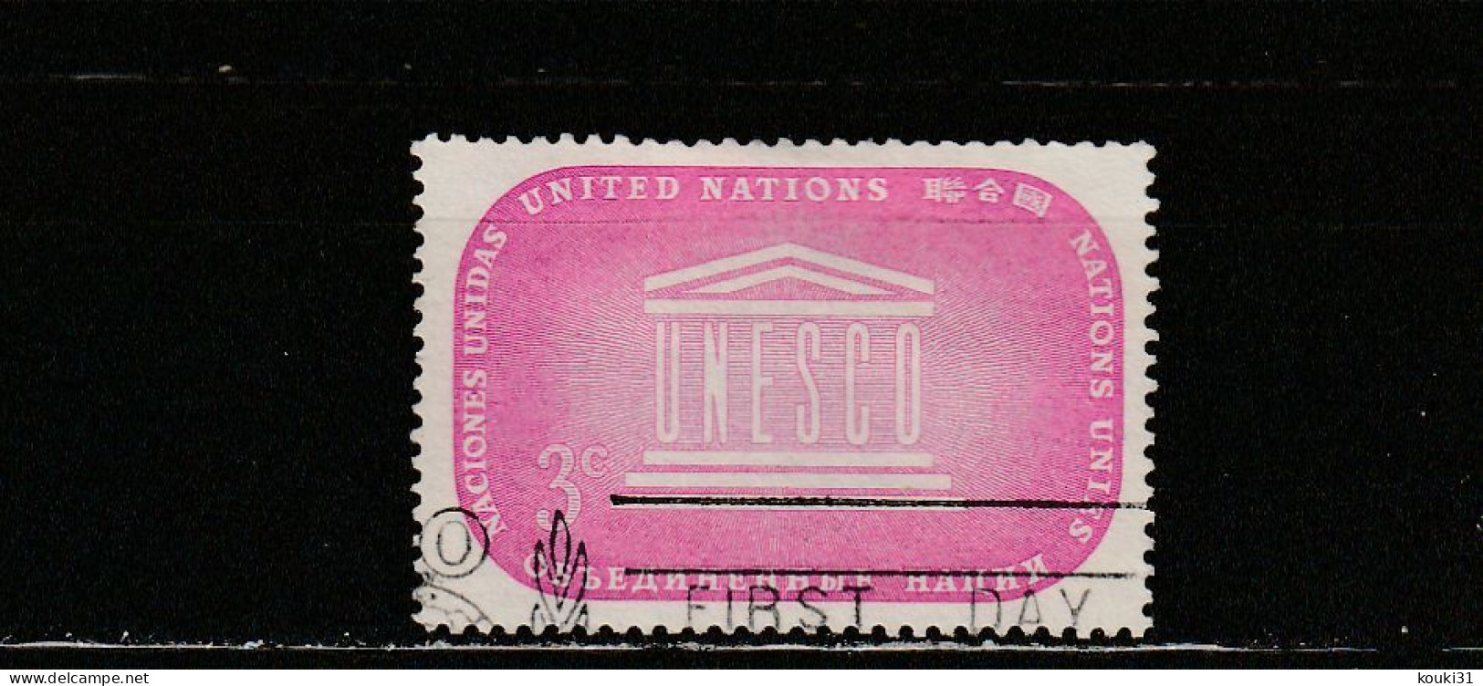 Nations Unies (New-York) YT 33 Obl : UNESCO - 1955 - Gebruikt
