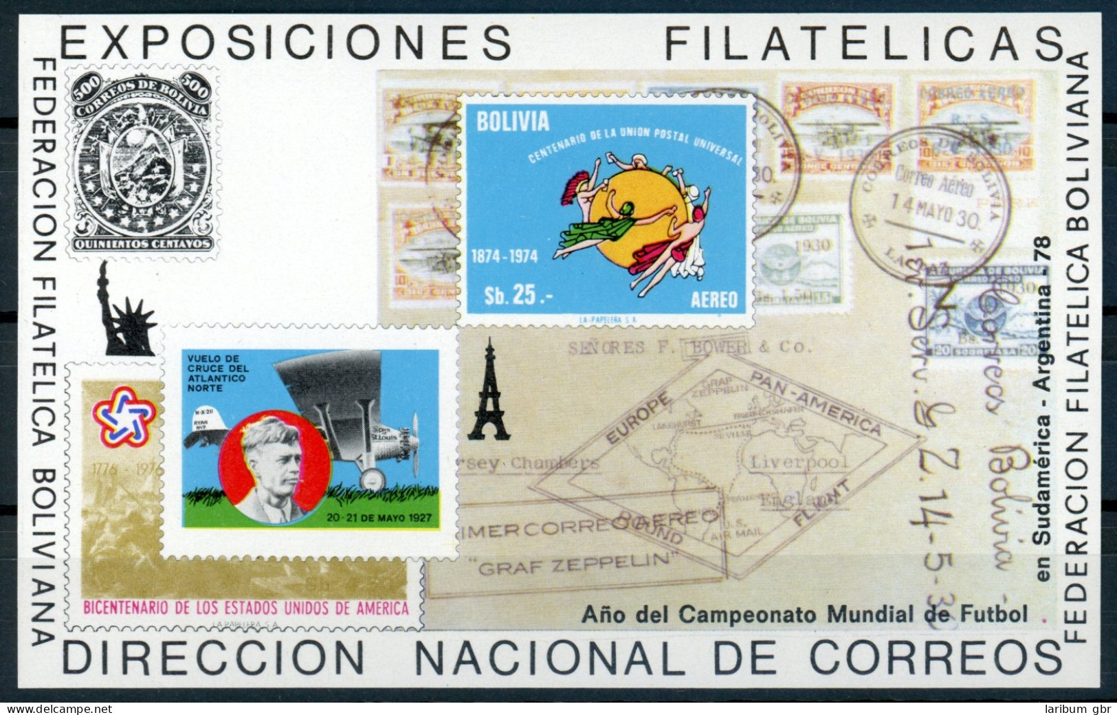 Bolivien Block 65 Postfrisch UPU #HO806 - Bolivien