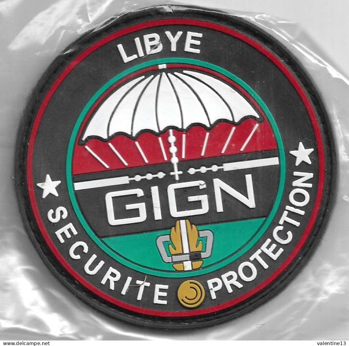 Ecusson PVC GENDARMERIE GIGN SECURITE PROTECTION AMBASSADE LYBIE - Policia