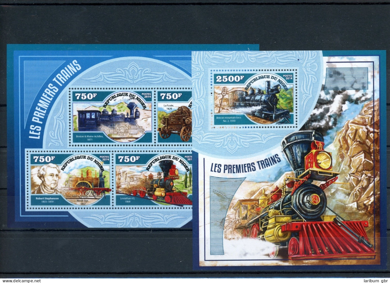 Niger Kleinbogen 3219-3222, Block 388 Postfrisch Eisenbahn #IX125 - Niger (1960-...)