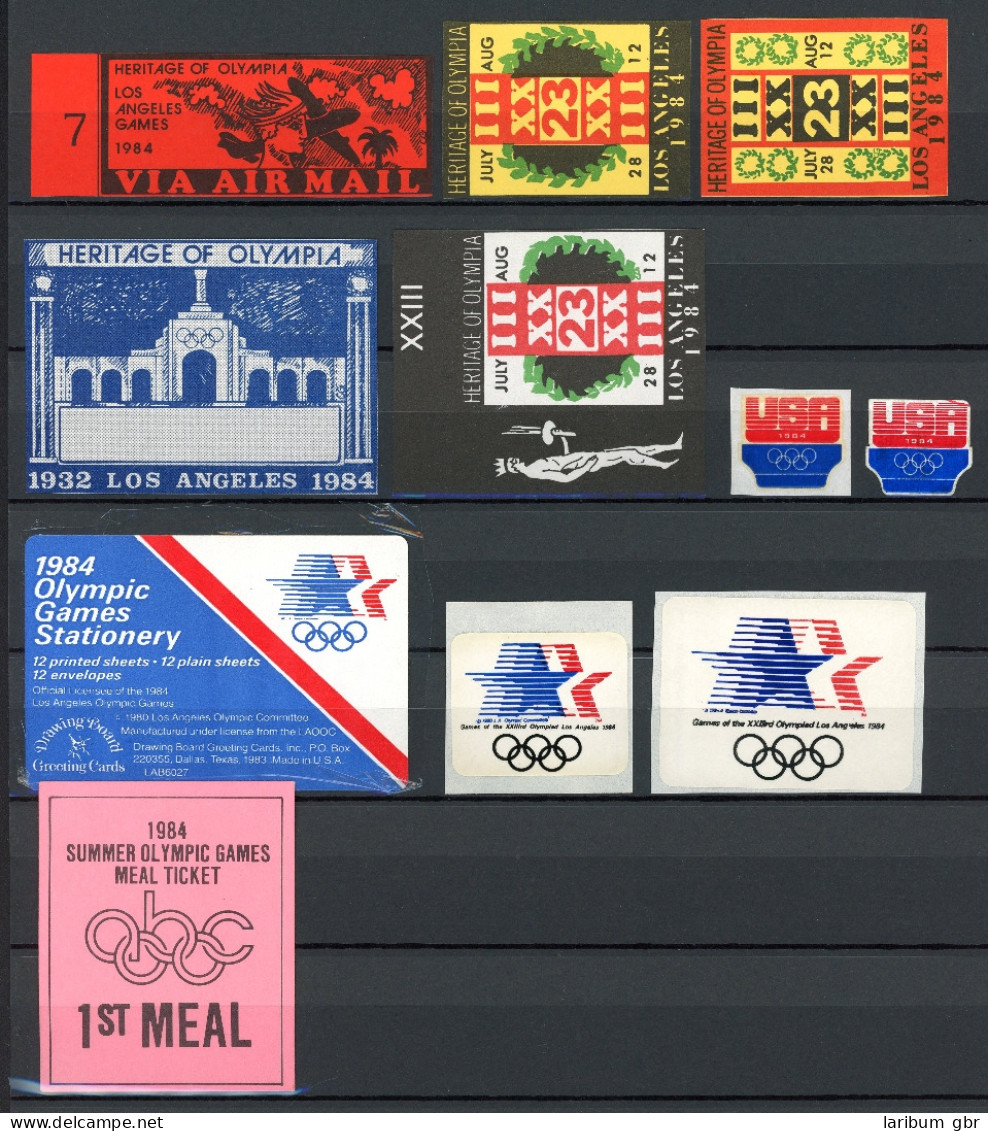 Olympische Sommerspiele Los Angeles 1984 Lot Vignetten #IF321 - Autres & Non Classés