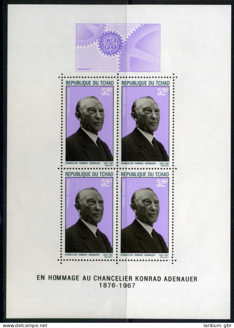 Tschad Block 4 Postfrisch Adenauer #IA104 - Tchad (1960-...)