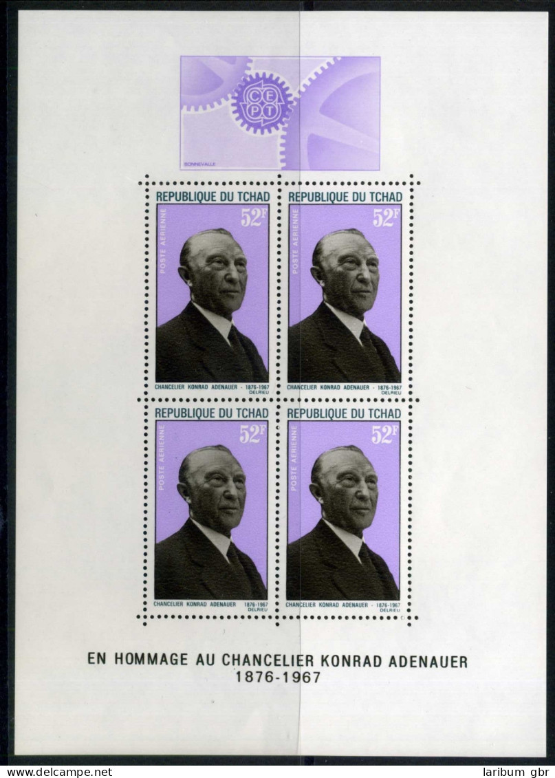 Tschad Block 4 Postfrisch Adenauer #IA104 - Tschad (1960-...)