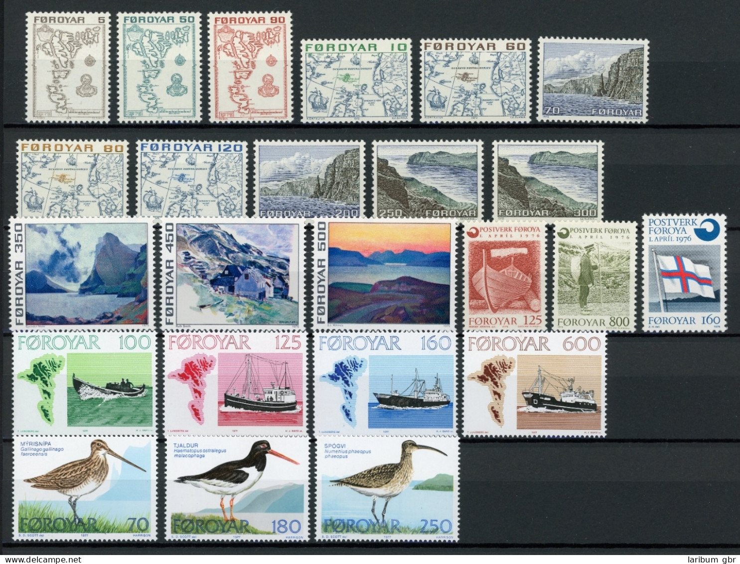 Färöer Jahrgang 1975-1977 Postfrisch #IT750 - Faroe Islands