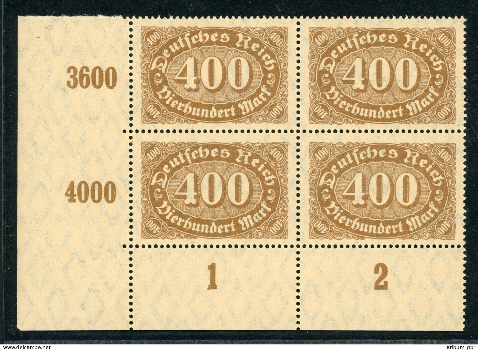 Deutsches Reich Infla 4er Block 222 B Postfrisch Gepr. Infla #IS916 - Andere & Zonder Classificatie