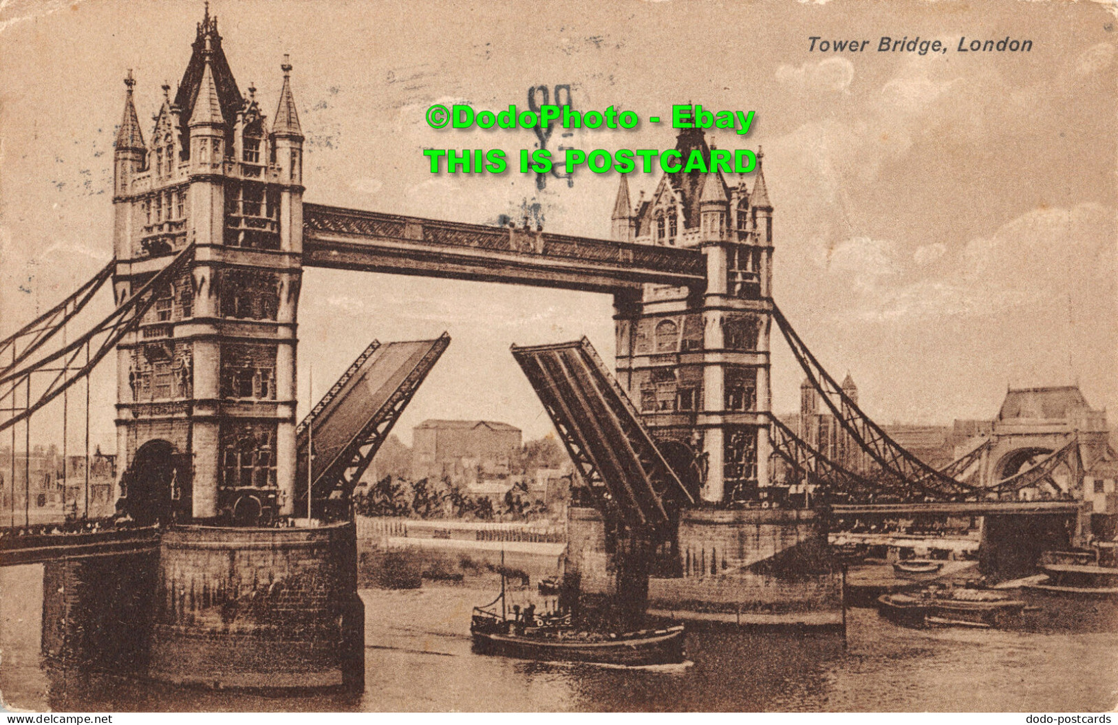 R358285 London. Tower Bridge. Postcard. 1925 - Sonstige & Ohne Zuordnung