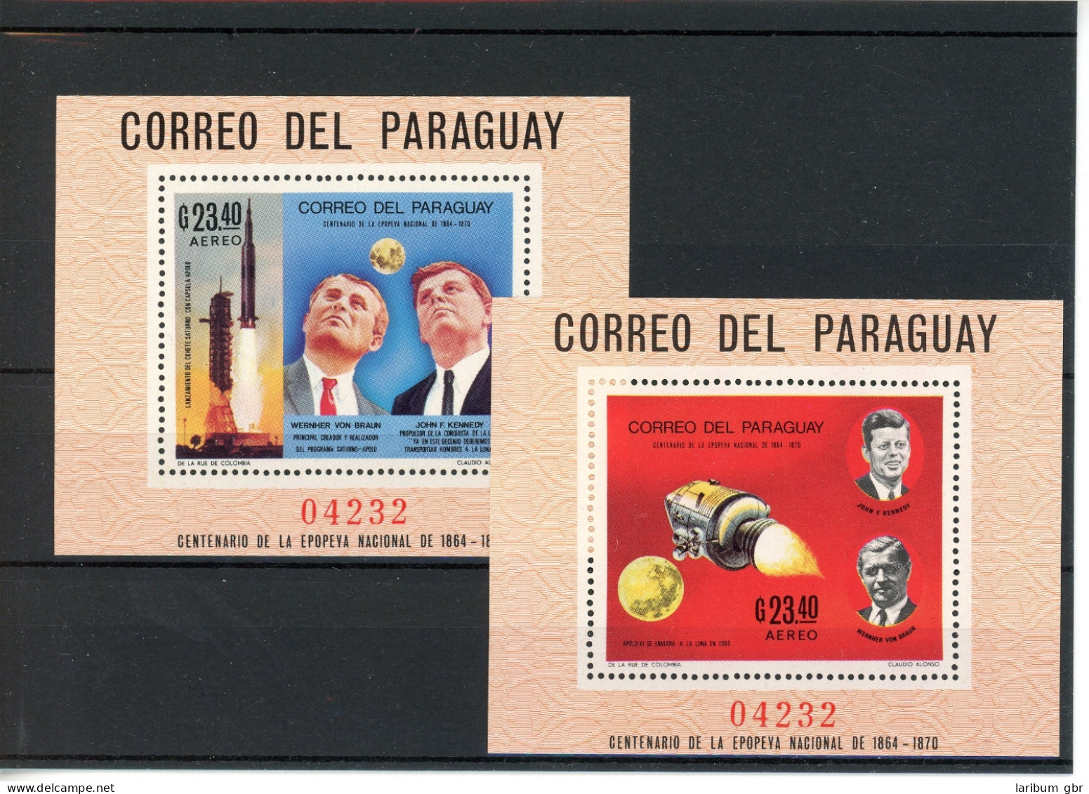 Paraguay Block 124-25 Postfrisch Satelliten #IT687 - Paraguay