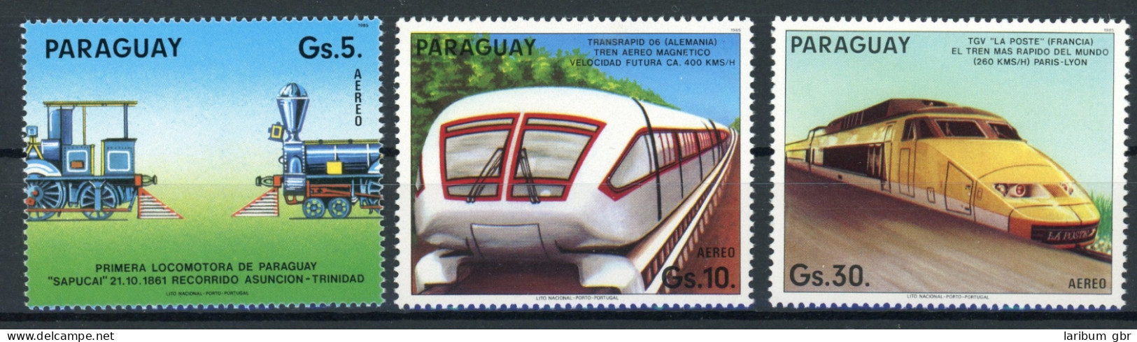 Paraguay 3870-3872 Postfrisch Eisenbahn #IV424 - Paraguay