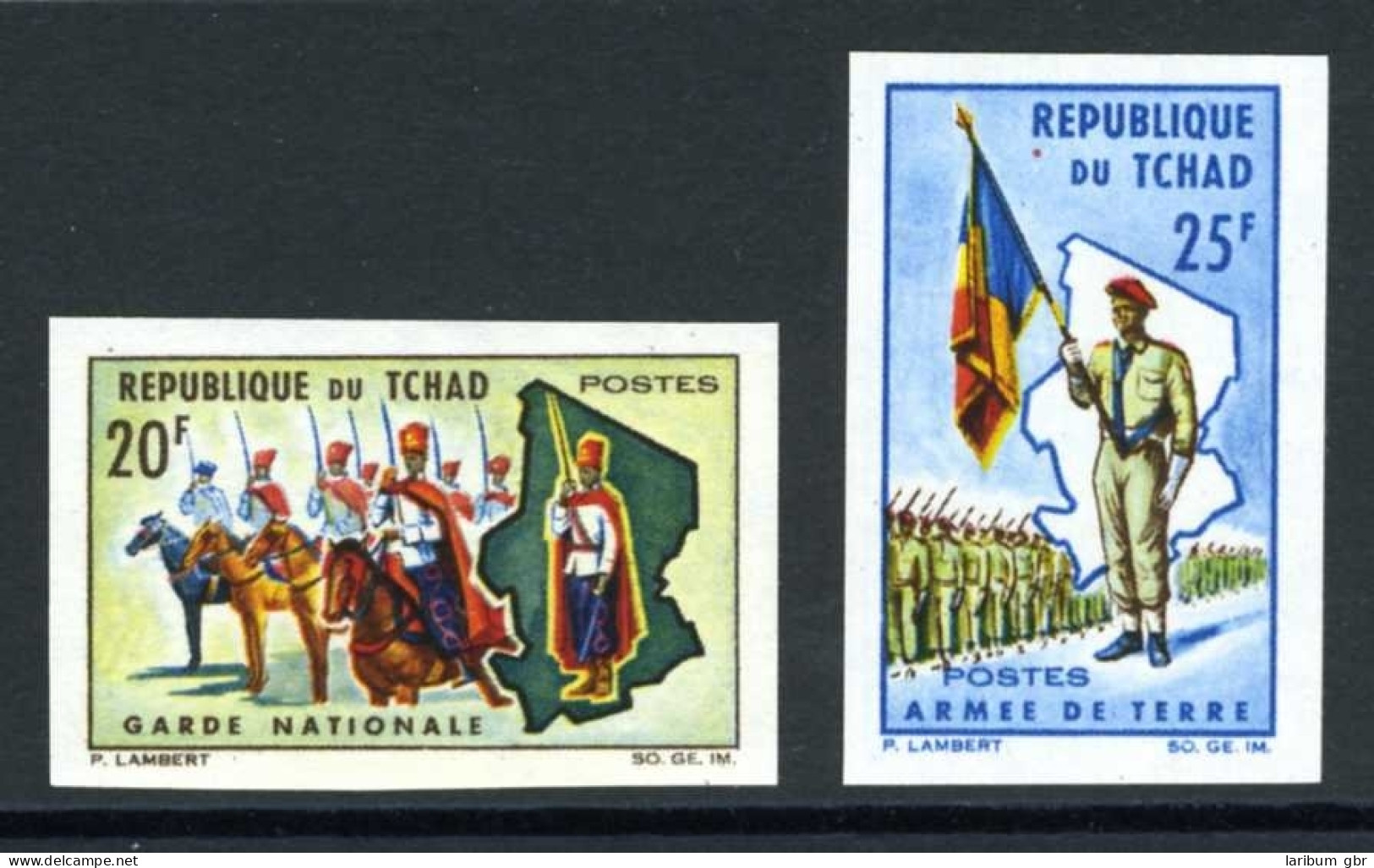 Tschad 127-128 Ungezähnt Postfrisch Militär #HX396 - Tsjaad (1960-...)