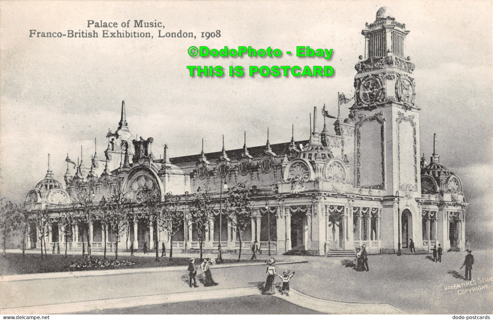 R358297 London. Palace Of Music. Franco British Exhibition. Valentines. 1908 - Sonstige & Ohne Zuordnung