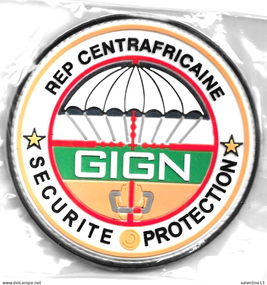 Ecusson PVC GENDARMERIE GIGN SECURITE PROTECTION AMBASSADE REP CENTRAFRICAINE - Police