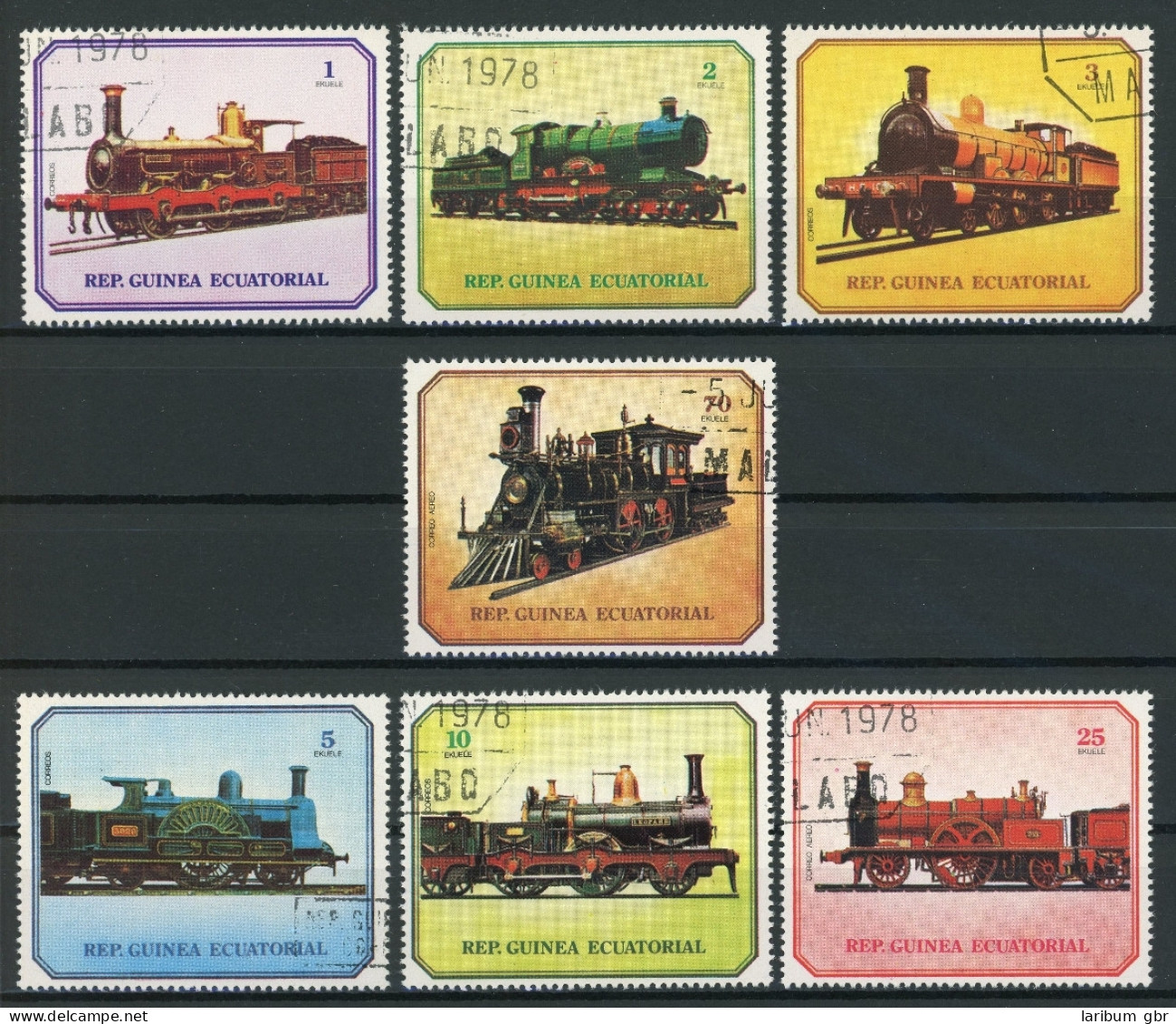 Äquatoria Guinea 1361-1367 Gestempelt Eisenbahn #IX104 - Guinée Equatoriale