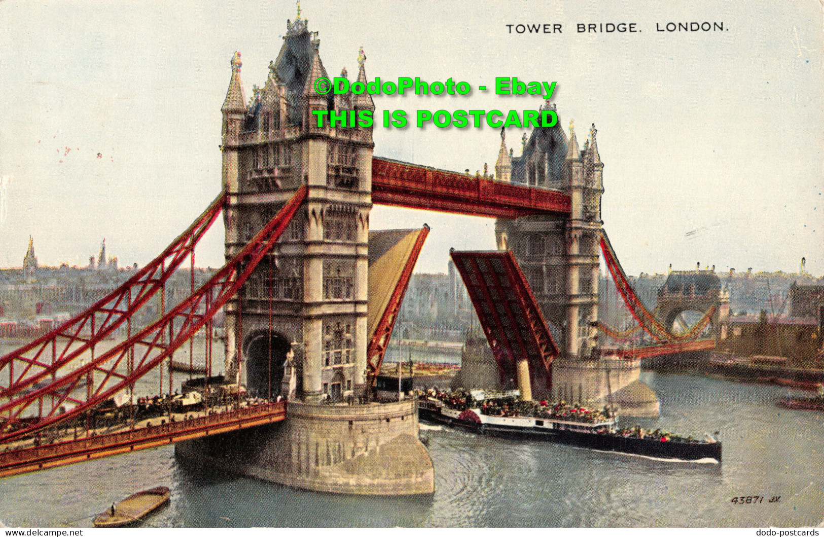 R358309 London. Tower Bridge. Valentine. Valesque. 1953 - Altri & Non Classificati