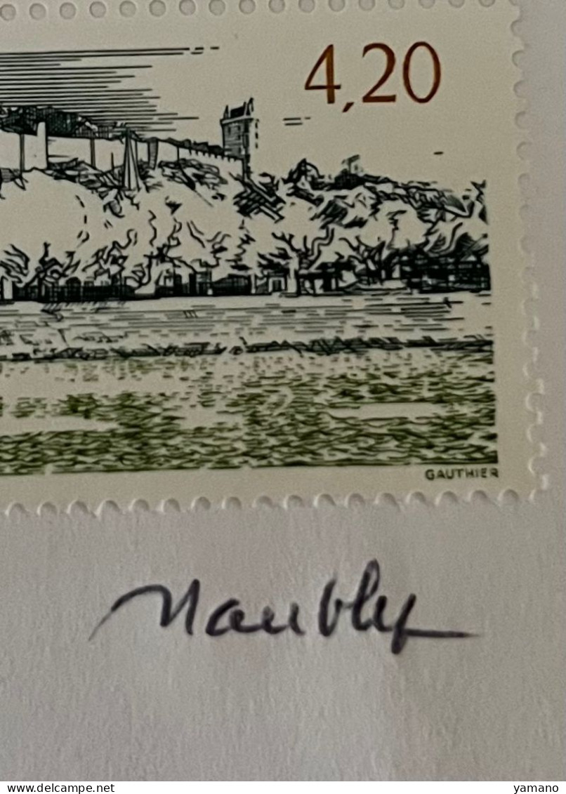 FRANCE 1993 -   2 Enveloppes Chinon 1er Jour Avec Signature De L'artiste - Mechanical Postmarks (Advertisement)