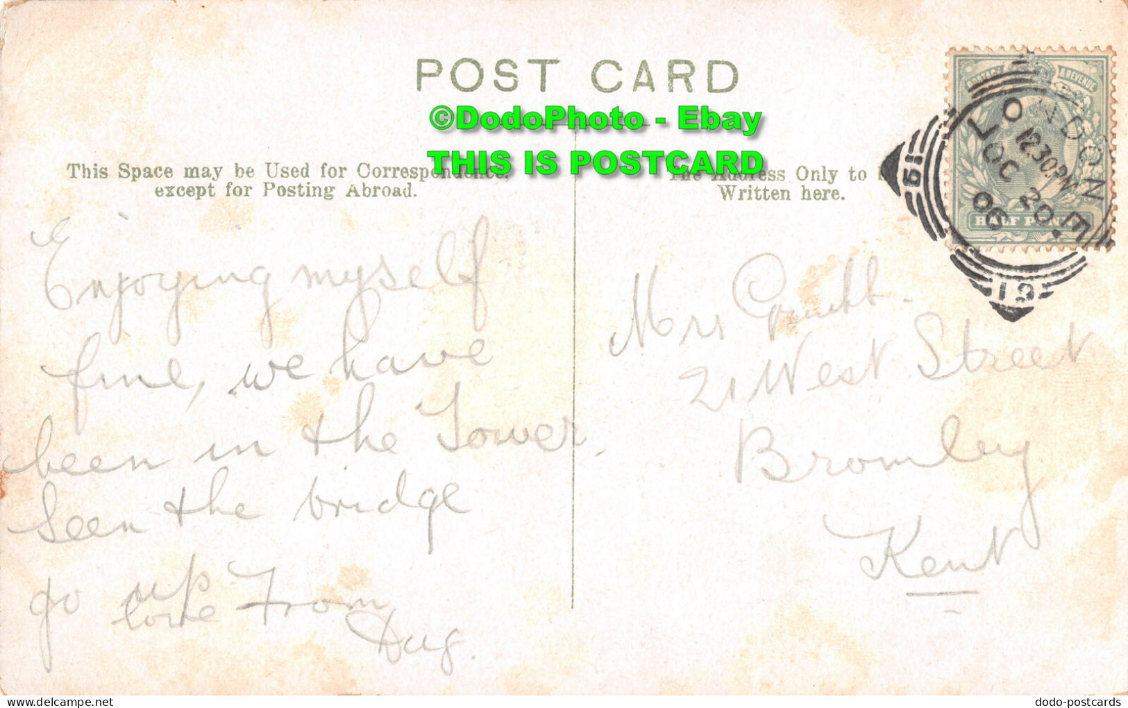 R358312 London. Marble Arch. Postcard. 1906 - Other & Unclassified