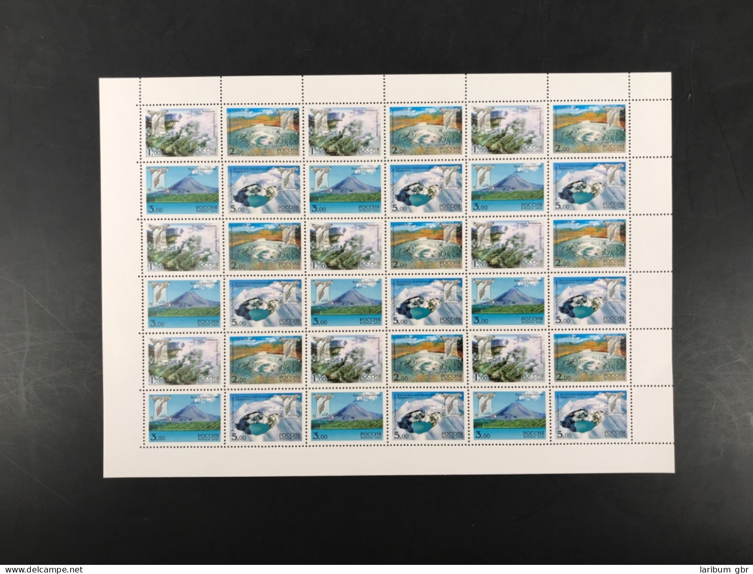 Russland ZD-Bogen 990-993 Postfrisch Welterbe Kamtchatka #KE531 - Other & Unclassified