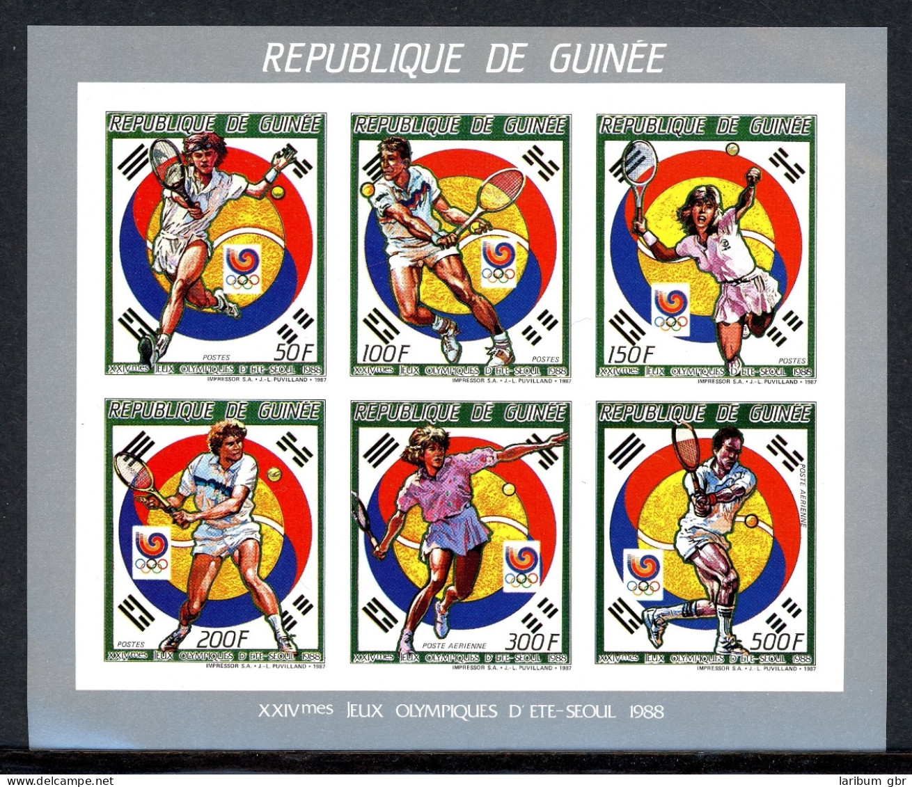 Guinea ZD-Bogen 1180-1185 B Postfrisch Tennis #IN984 - República De Guinea (1958-...)