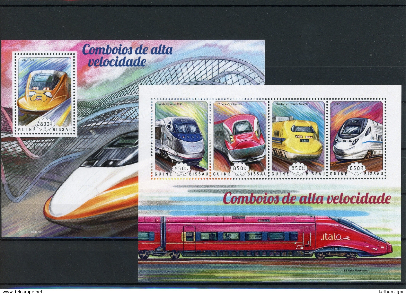 Guinea Bissau Klb 7432 -7435, Block 1299 Postfrisch Eisenbahn #IV450 - Guinea-Bissau