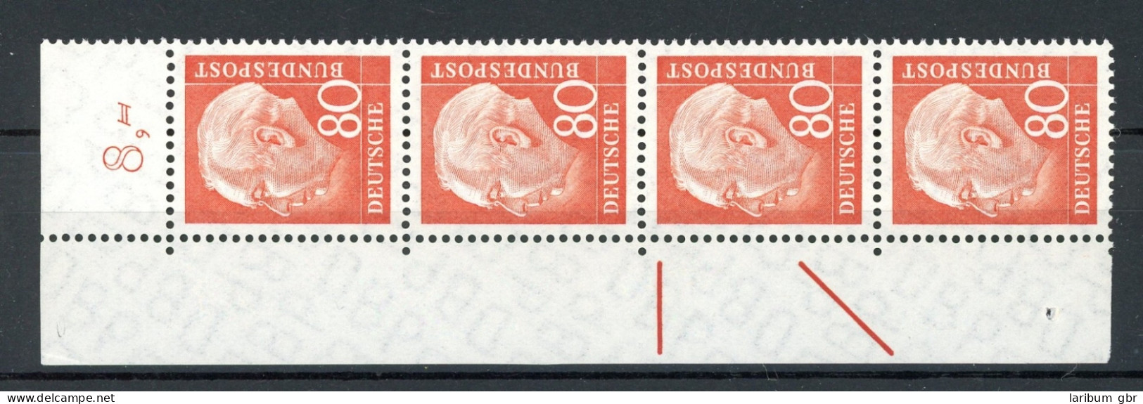 Bund 4er Str. 264 V Eckrand Ol Postfrisch Steuerstriche #JJ831 - Unused Stamps