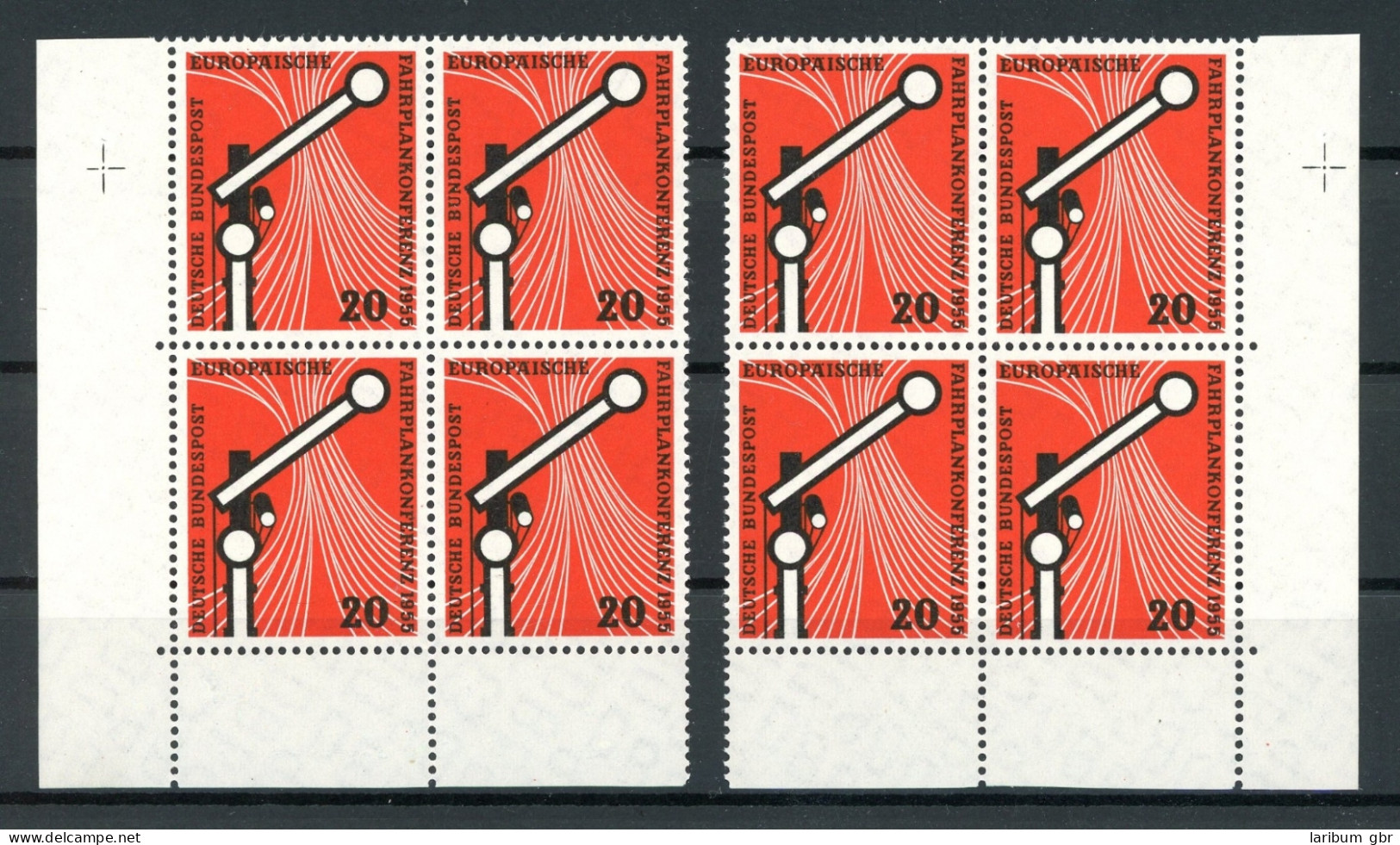 Bund 2 4er Blöcke 219 Postfrisch Passerkreuz Links + Rechts #JJ836 - Unused Stamps