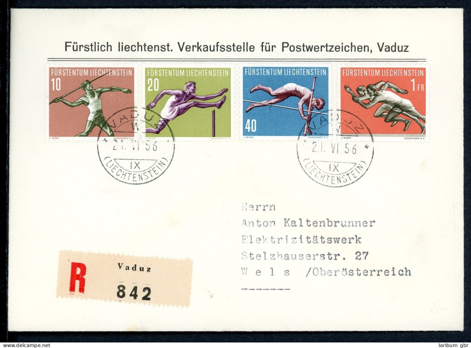 Liechtenstein 342-345 R-Brief, Ankunftsstempel Ersttagesbrief/FDC #HX030 - Altri & Non Classificati