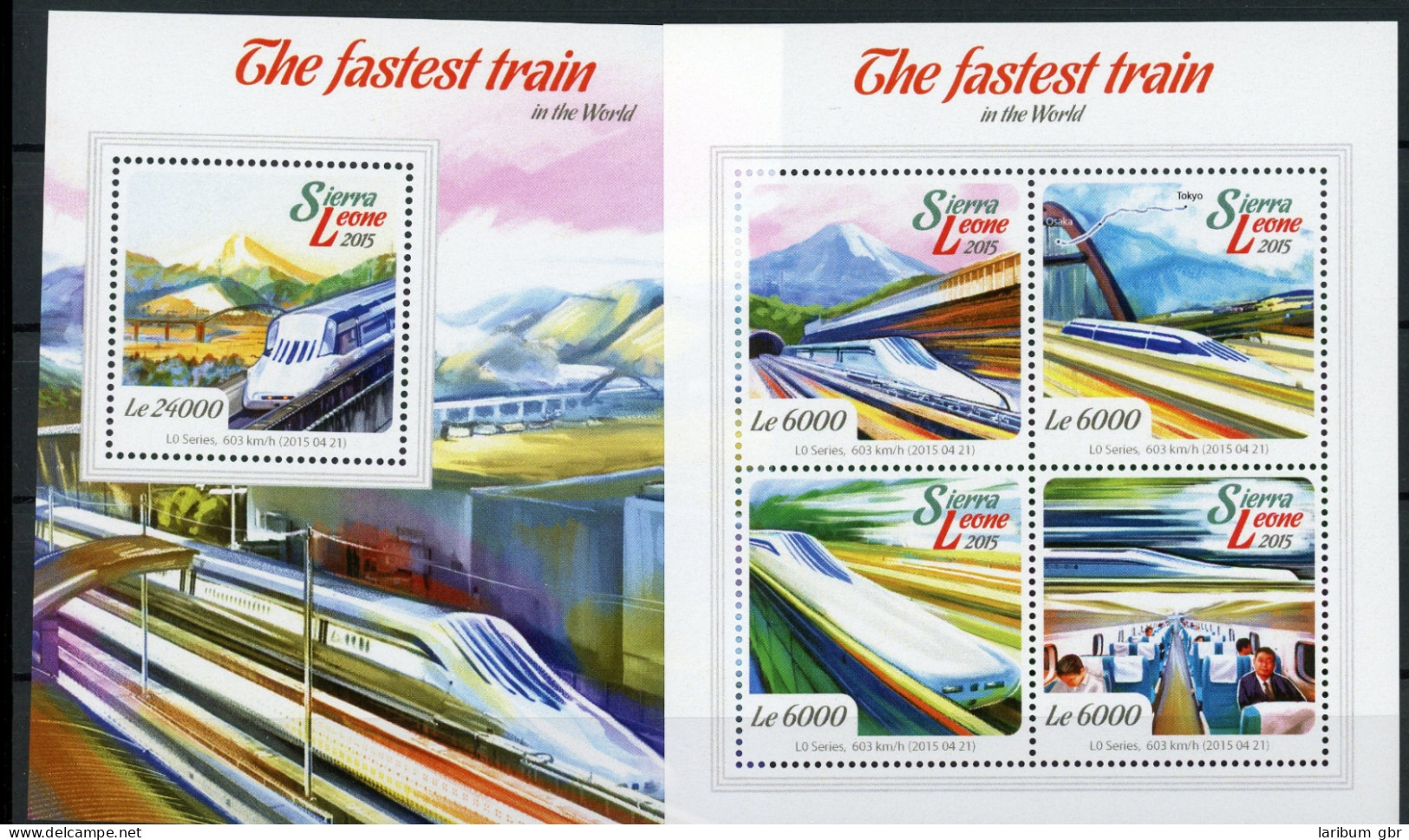 Sierra Leone 6158-6161 + Bl 766 Postfrisch Eisenbahn #IX009 - Sierra Leone (1961-...)