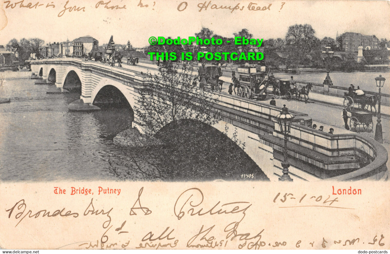 R358335 London. Putney. The Bridge. Stengel. 1904 - Autres & Non Classés