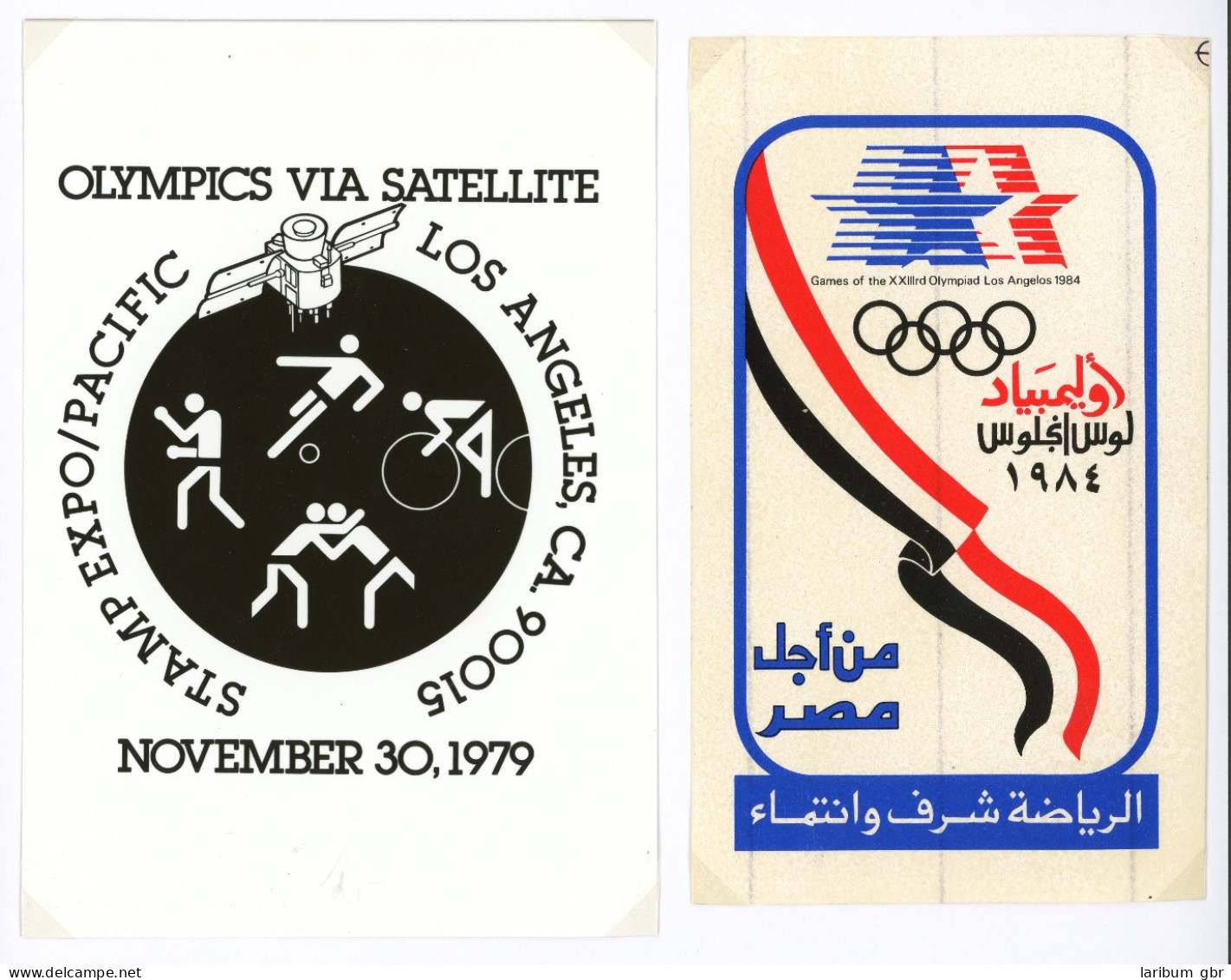 Olymp. Spiele Los Angeles 1984 2 Ponsoren-Aufkleber #JG522 - Andere & Zonder Classificatie