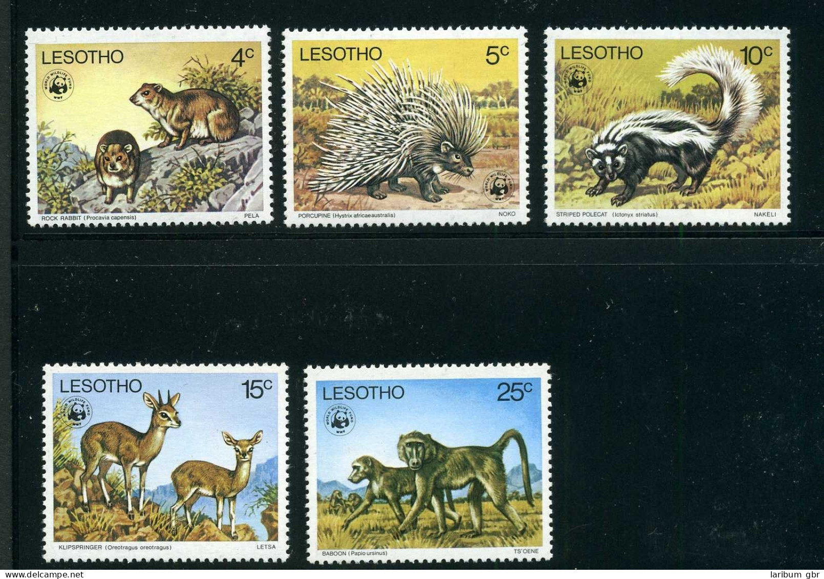 Lesotho 228-232 Postfrisch Wildtiere #IA077 - Lesotho (1966-...)