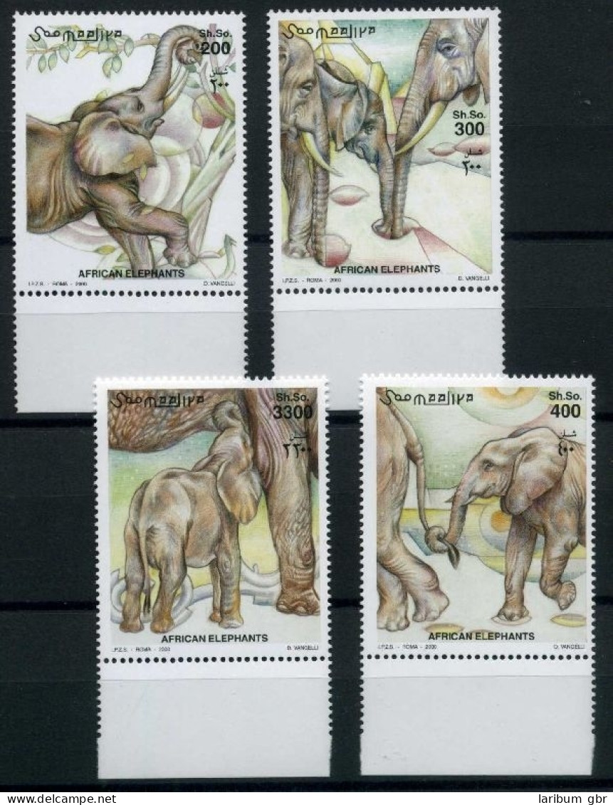 Somalia 855-858 Unterrand Postfrisch Elefanten #JM211 - Somalië (1960-...)