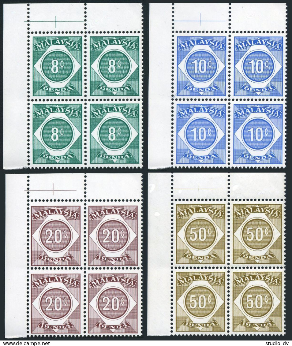 Malaysia J4a/J8a,MNH.Michel P11Y/P15Y. Postage Due Stamps,1972.Numeral. - Malaysia (1964-...)