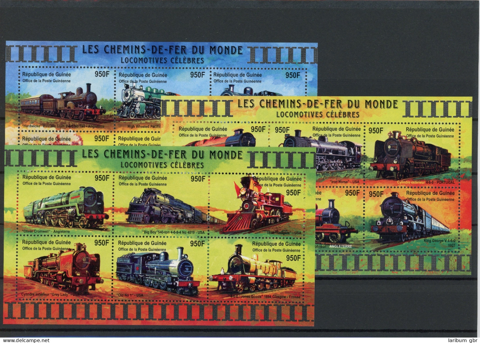 Guinea Kleinbogen 3091-3108 Postfrisch Eisenbahn #IX049 - Guinee (1958-...)