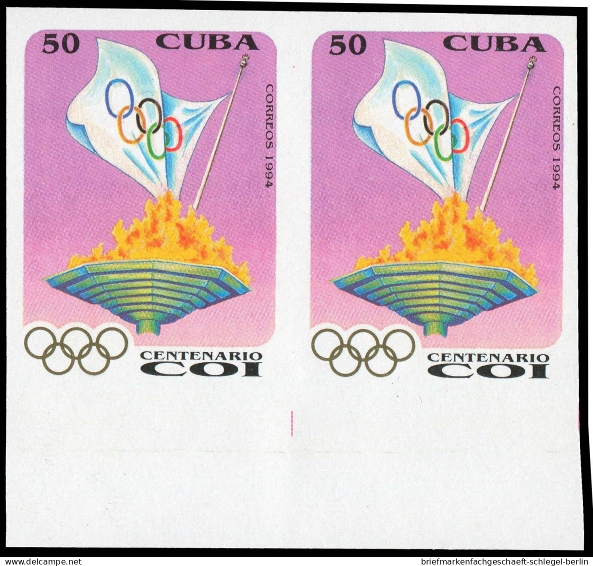 Cuba, 1994, 3755-57 U (3), Ohne Gummi - Kuba