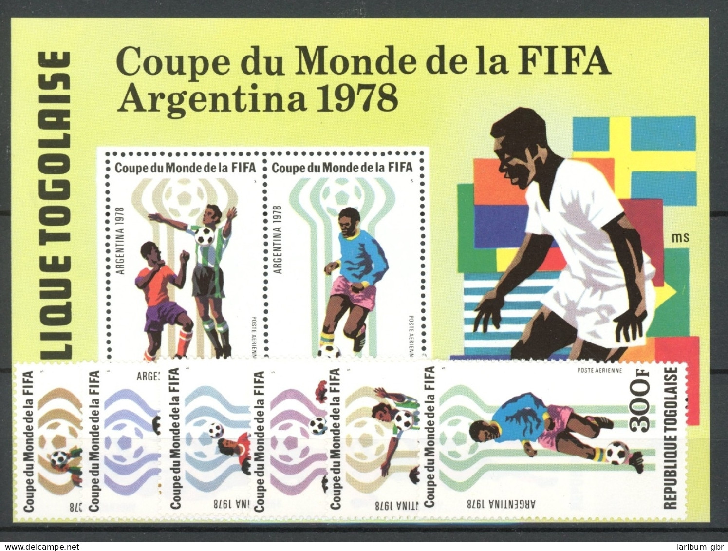 Togo 1300-1305, Block 133 Postfrisch Fußball #JK936 - Togo (1960-...)