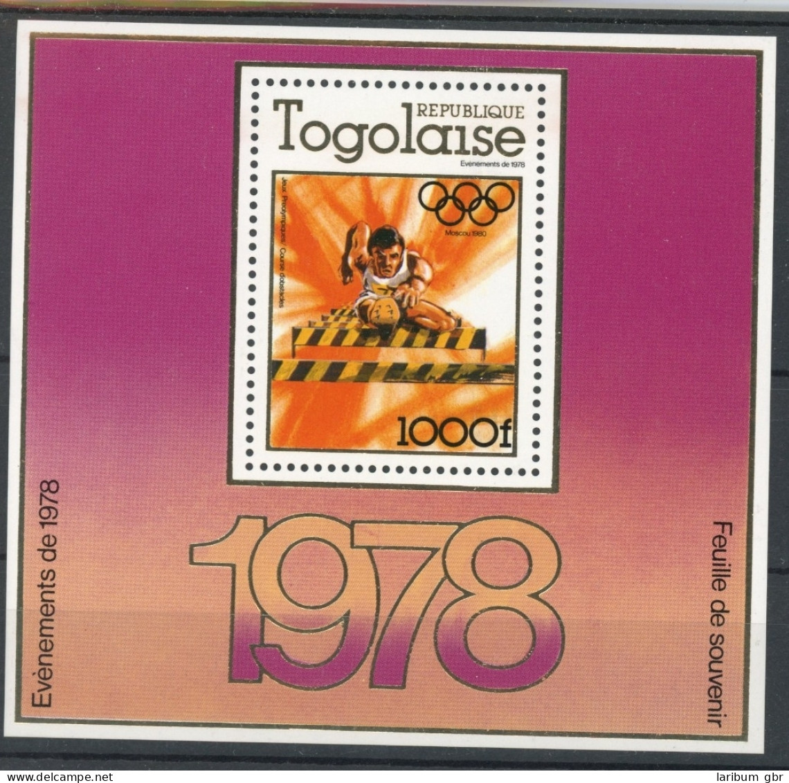 Togo Block 126 Postfrisch Olympia #JK939 - Togo (1960-...)