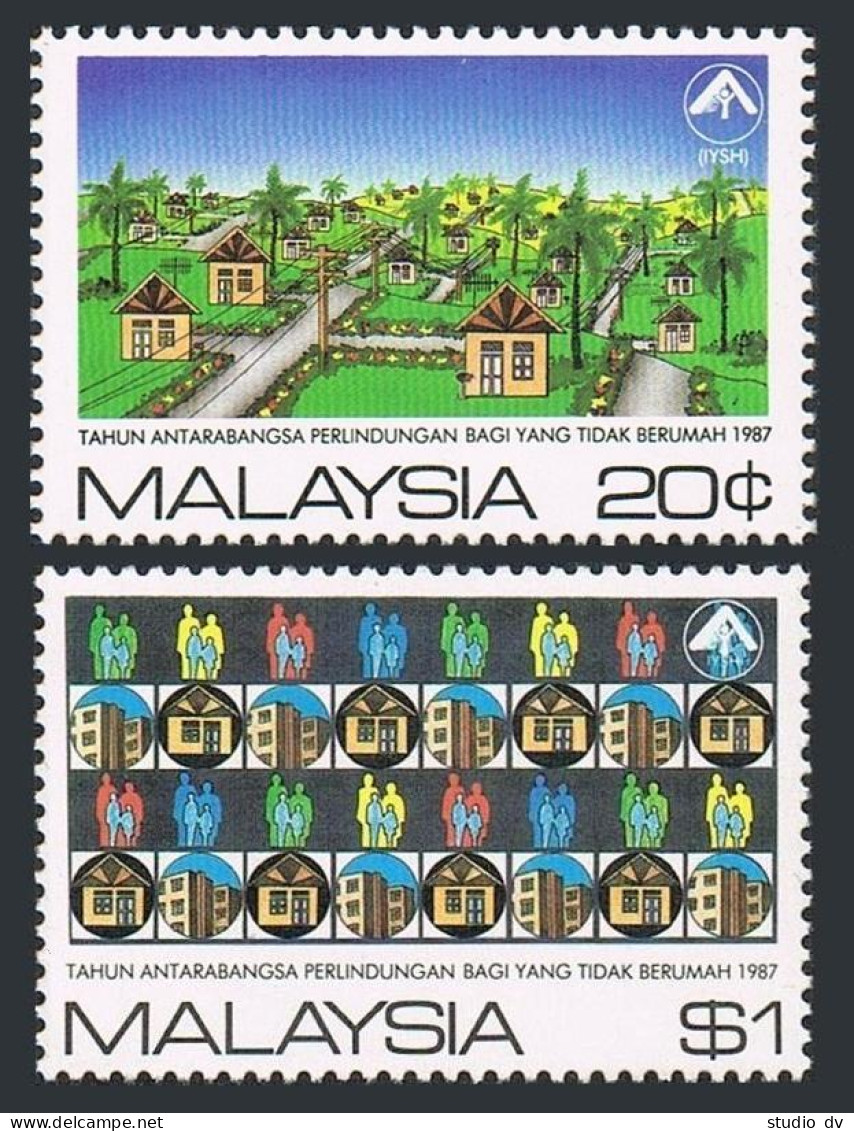 Malaysia 354-355,MNH.Michel 355-356. Year Of Shelter For The Homeless IYSH-1986. - Maleisië (1964-...)