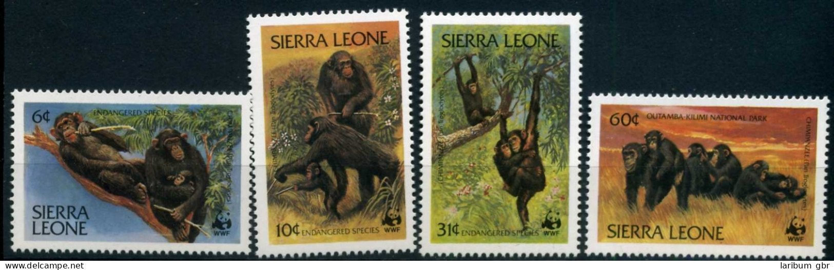 Sierra Leone 713-16 Postfrisch Affen #IA177 - Sierra Leone (1961-...)