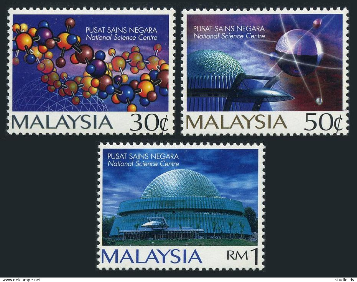 Malaysia 601-603, MNH. Michel 616-618. National Science Center, 1996. - Malaysia (1964-...)