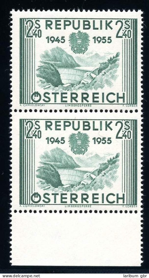 Österreich 1016 Postfrisch Senkrechtes Paar Unterrand #IS750 - Autres & Non Classés