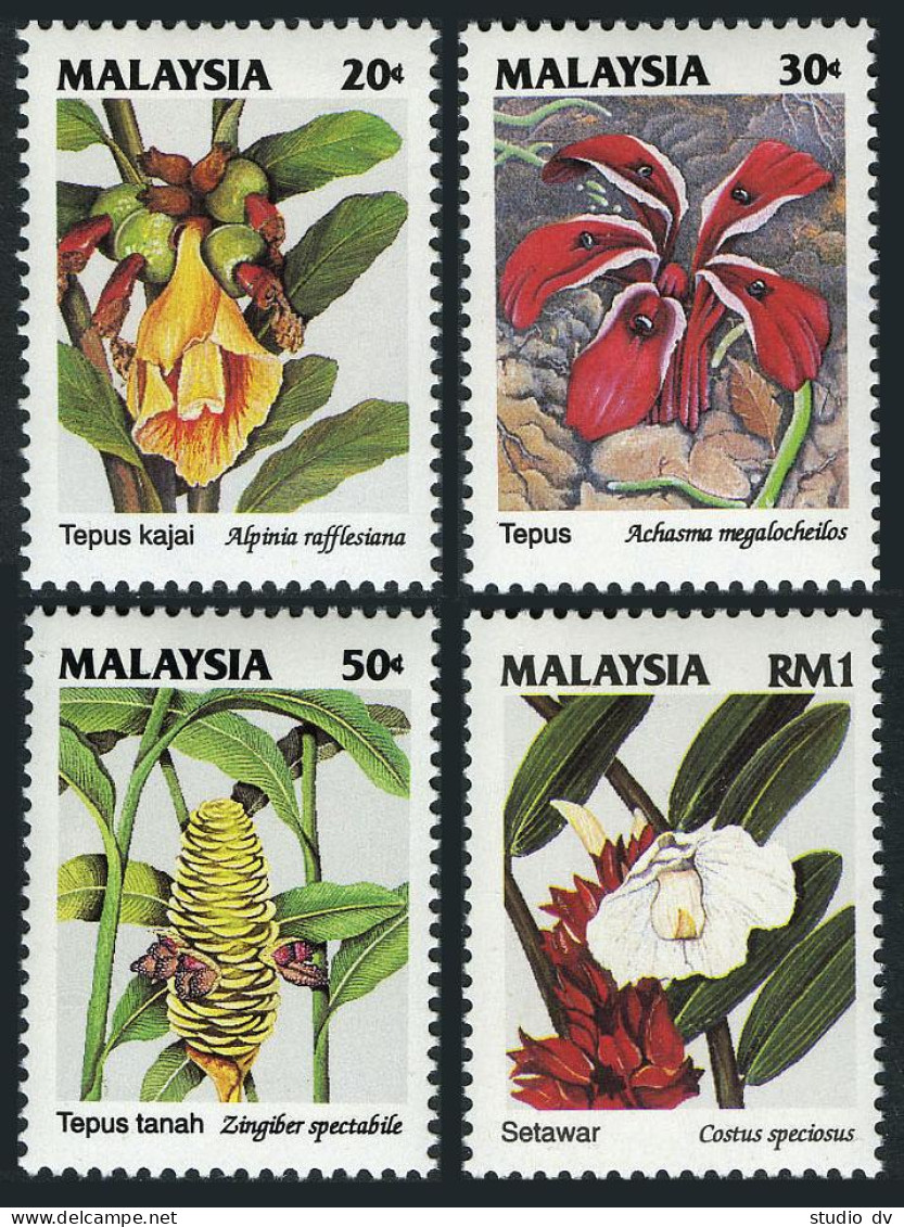 Malaysia 480-483,MNH.Michel 488-491. Wild Flowers 1993. - Malasia (1964-...)